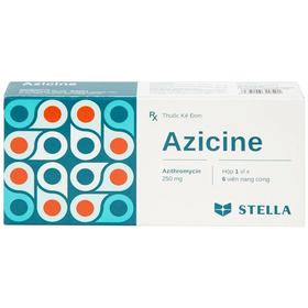 Thuốc Azicine 250mg điều trị nhiễm khuẩn (1 vỉ x 6 viên)
