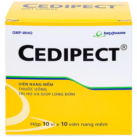 Thuốc Cedipect Imexpharm điều trị ho, long đờm (10 vỉ x 10 viên)