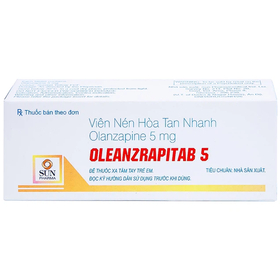 Viên nén Oleanzrapitab 5 điều trị bệnh tâm thần phân liệt (5 vỉ x 10 viên)