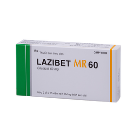 Thuốc Lazibet MR 60mg điều trị đái tháo đường type II (2 vỉ x 15 viên)