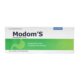 Viên nén Modom&#039;s 10mg DHG Pharma điều trị triệu chứng nôn và buồn nôn (10 vỉ x 10 viên)