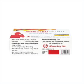 Thuốc Zensalbu 5mg Kiểm Soát Co Thắt Phế Quản Mạn, Điều Trị Hen Nặng Cấp Tính (Hộp 2 Vỉ X 5 Ống)