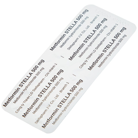 Thuốc Metformin Stella 500mg Điều Trị Bệnh Đái Tháo Đường Tuýp 2 (Hộp 3 Vỉ X 10 Viên)