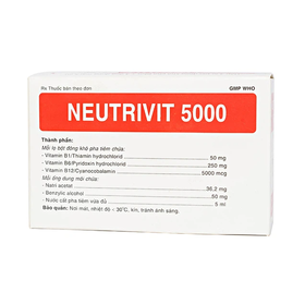 Thuốc Bột pha tiêm Neutrivit 5000 điều trị viêm thần kinh (4 cặp)
