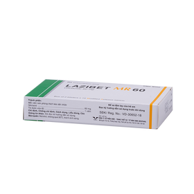 Thuốc Lazibet MR 60mg điều trị đái tháo đường type II (2 vỉ x 15 viên)