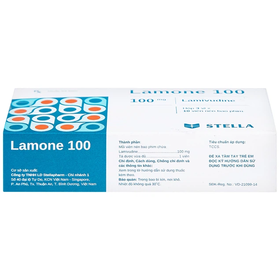 Viên nén Lamone 100 Stella điều trị viêm gan siêu vi B mãn tính (3 vỉ x 10 viên)