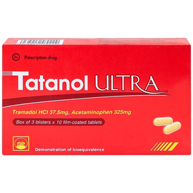 Thuốc Tatanol Ultra điều trị các cơn đau từ trung bình đến nặng (3 vỉ x 10 viên)