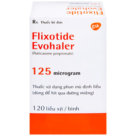 Thuốc khí dung Flixotide 125mcg GSK điều trị hen phế quản (120 liều)