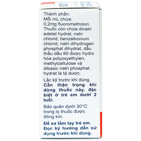 Hỗn dịch nhỏ mắt Flumetholon 0.02% Santen điều trị các bệnh viêm phía ngoài mắt (5ml)