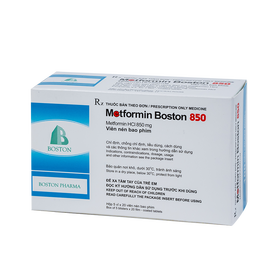 Thuốc Metformin Boston 850mg Điều Trị Đái Tháo Đường Tuýp 2 (Hộp 5 Vỉ X 20 Viên)