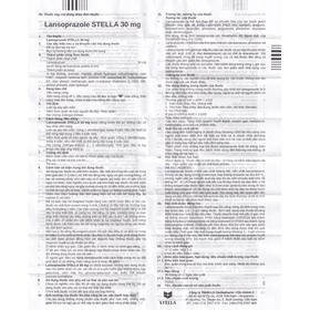 Thuốc Lansoprazole STELLA 30 mg điều trị loét dạ dày, trào ngược dạ dày- thực quản ( Hộp 3 vỉ x 10 viên)