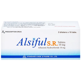 Thuốc Alsiful S.R 10mg Standard điều trị phì đại lành tính tuyến tiền liệt (3 vỉ x 10 viên)