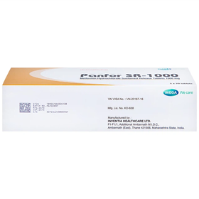 Thuốc Panfor SR-1000mg hỗ trợ  điều trị bệnh đái tháo đường tuýp 2 (Hộp 100 viên)