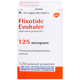 Thuốc khí dung Flixotide 125mcg GSK điều trị hen phế quản (120 liều)