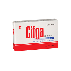 Thuốc Cifga 500mg điều trị trong các trường hợp nhiễm khuẩn nặng (2 vỉ x 10 viên)