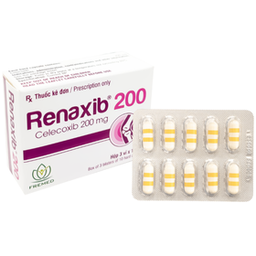 Thuốc Renaxib 200 điều trị thoái hóa khớp, viêm khớp dạng thấp (3 vỉ x 10 viên)