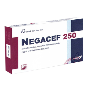 Thuốc Negacef 250 Pymepharco điều trị nhiễm khuẩn đường hô hấp, nhiễm khuẩn tai mũi họng (2 vỉ x 5 viên)