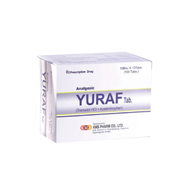 Thuốc Yuraf 37.5/325mg KMS Pharm điều trị cơn đau cấp tính (10 vỉ x 10 viên)
