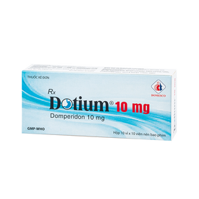 Thuốc Dotium 10mg điều trị triệu chứng nôn và buồn nôn (10 vỉ x 10 viên)