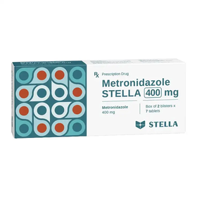 Thuốc Metronidazole Stella 400mg điều trị và phòng ngừa nhiễm nấm, nhiễm khuẩn kỵ khí (2 vỉ x 7 viên)