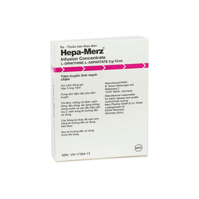 Thuốc tiêm Hepa Merz điều trị xơ gan, gan nhiễm mỡ, viêm gan (5 ống x 10ml)