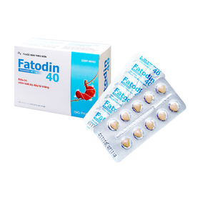 Thuốc Fatodin 40mg điều trị viêm loét da dày-tá tràng,trào ngược da dày-thực quản (10 vỉ x 10 viên)