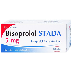 Thuốc Bisoprolol 5mg STD điều trị tăng huyết áp, đau thắt ngực (3 vỉ x 10 viên)