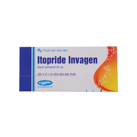 Thuốc Itopride Invagen điều trị viêm dạ dày, chướng bụng, đau bụng, chán ăn, ợ nóng (2 vỉ x 10 viên)