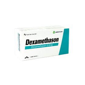 Thuốc Dexamethasone 0.5mg điều trị trạng thái hen, bệnh dị ứng nặng (100 viên)