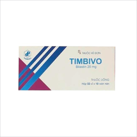 Thuốc Timbivo 20mg điều trị viêm mũi dị ứng, mề đay (3 vỉ x 10 viên.)