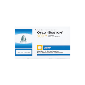 Thuốc Oflo - Boston 200mg Trị Nhiễm Khuẩn (Hộp 10 Vỉ X 10 Viên)