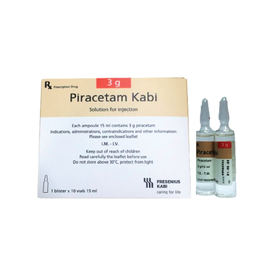 Thuốc PIRACETAM KABI 3G/15ML điều trị suy giảm chức năng nhận thức (10 ống x 15ml)