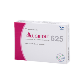 Thuốc Augbidil 625 Bidiphar điều trị nhiễm khuẩn (2 vỉ x 7 viên)