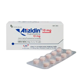 Thuốc ATIZIDIN 10MG hỗ trợ điều trị viêm mũi dị ứng, nổi mày đay (Hộp 30 viên)