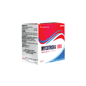 Thuốc Mycotrova 1000mg điều trị ngắn hạn cơn đau, co thắt cơ, bong gân (10 vỉ x 10 viên)