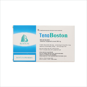 Thuốc TenoBoston 300mg hỗ trợ điều trị nhiễm HlV type 1, viêm gan B (Hộp 30 viên)