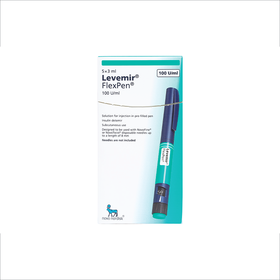 Bút tiêm Levemir FlexPen 100U/ml Novo Nordisk điều trị bệnh đái tháo đường (5 cây x 3ml)