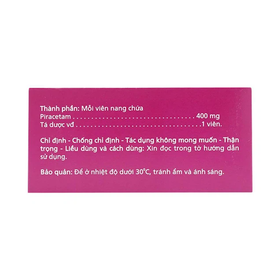 Thuốc Agicetam 400 Agimexpharm điều trị triệu chứng chóng mặt (10 vỉ x 10 viên)