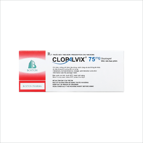 Thuốc Clopalvix 75mg Boston phòng ngừa xơ vữa động mạch, nhồi máu cơ tim (5 vỉ x 14 viên)