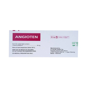 Thuốc Angioten 50mg Điều Trị Tăng Huyết Áp (Hộp 3 Vỉ X 10 Viên)