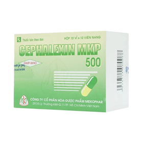 Thuốc Cephalexin MKP 500 Mekophar điều trị nhiễm khuẩn (100 viên)