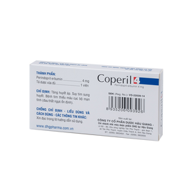 Thuốc Coperil 4 DHG điều trị tăng huyết áp, suy tim sung huyết (30 viên)