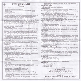 Thuốc Cephalexin MKP 500 Mekophar điều trị nhiễm khuẩn (100 viên)