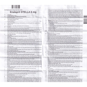 Thuốc Enalapril 5mg điều trị tăng huyết áp, suy tim sung huyết (3 vỉ x 10 viên)