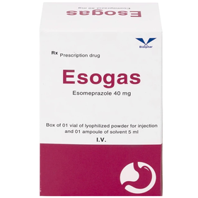 Thuốc Esogas 40mg Điều Trị Các Tình Trạng Viêm Loét Dạ Dày – Tá Tràng (Hộp 1 Lọ)