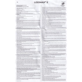 Thuốc Lodimax 5mg điều trị tăng huyết áp và bệnh mạch vành (2 vỉ x 10 viên)