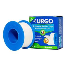 Băng keo lụa độ dính cao Urgosyval Strong Adhessive hộp 1 cuộn 1.25cm X 5m