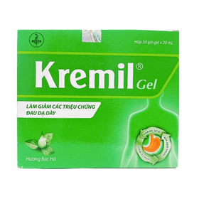 Dung dịch Kremil Gel United Pharma giảm loét dạ dày - tá tràng, viêm thực quản (30 gói x 20ml)