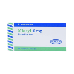 Thuốc Miaryl 4mg Điều Trị Đái Tháo Đường Tuýp 2 (Hộp 10 Vỉ X 10 Viên)