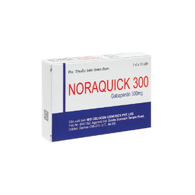 Thuốc Noraquick 300 hỗ trợ điều trị động kinh và đau thần kinh (Hộp 10 viên)